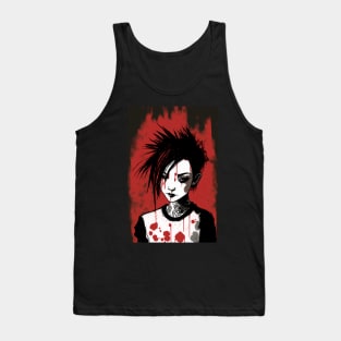 Emo Girl In Red Tank Top